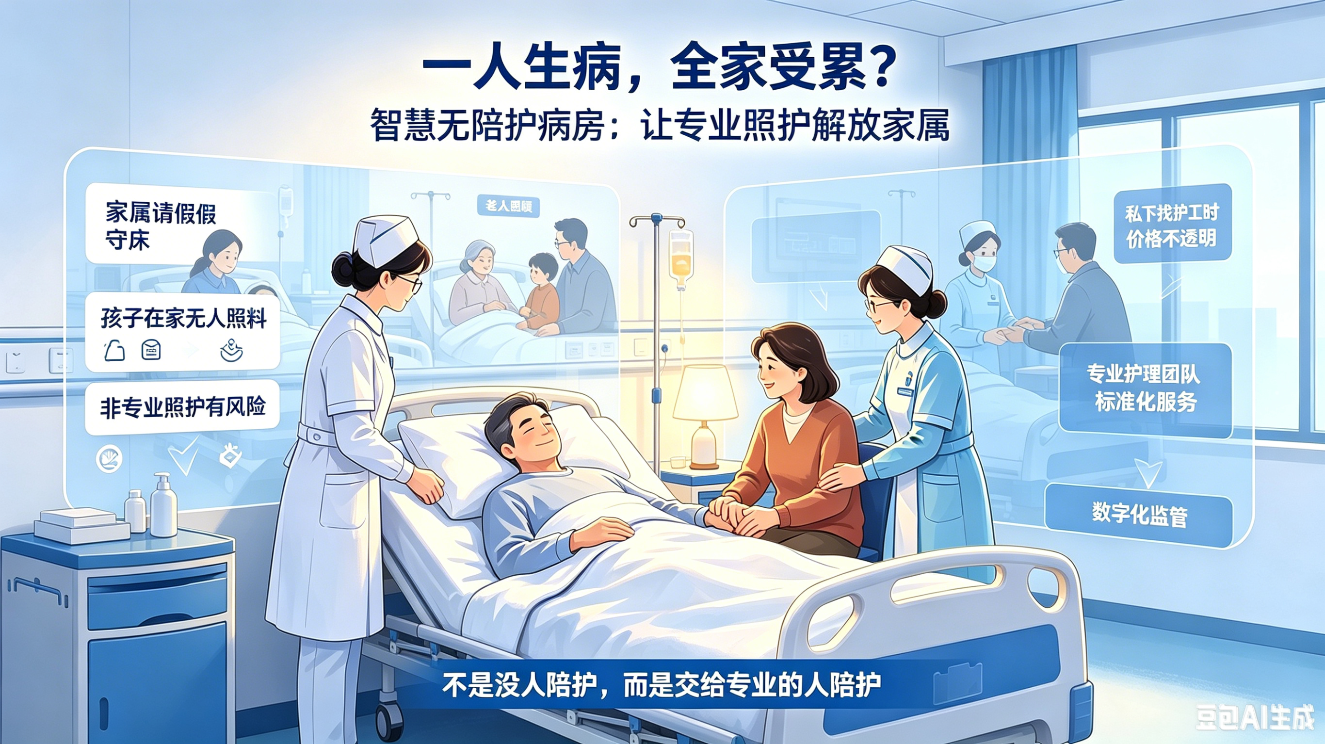 一人住院全家累?智慧无陪护病房,才是住院的正确打开方式